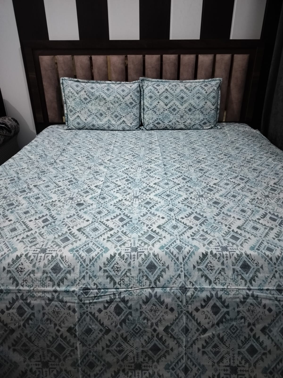 Blue Cotton Bedsheet