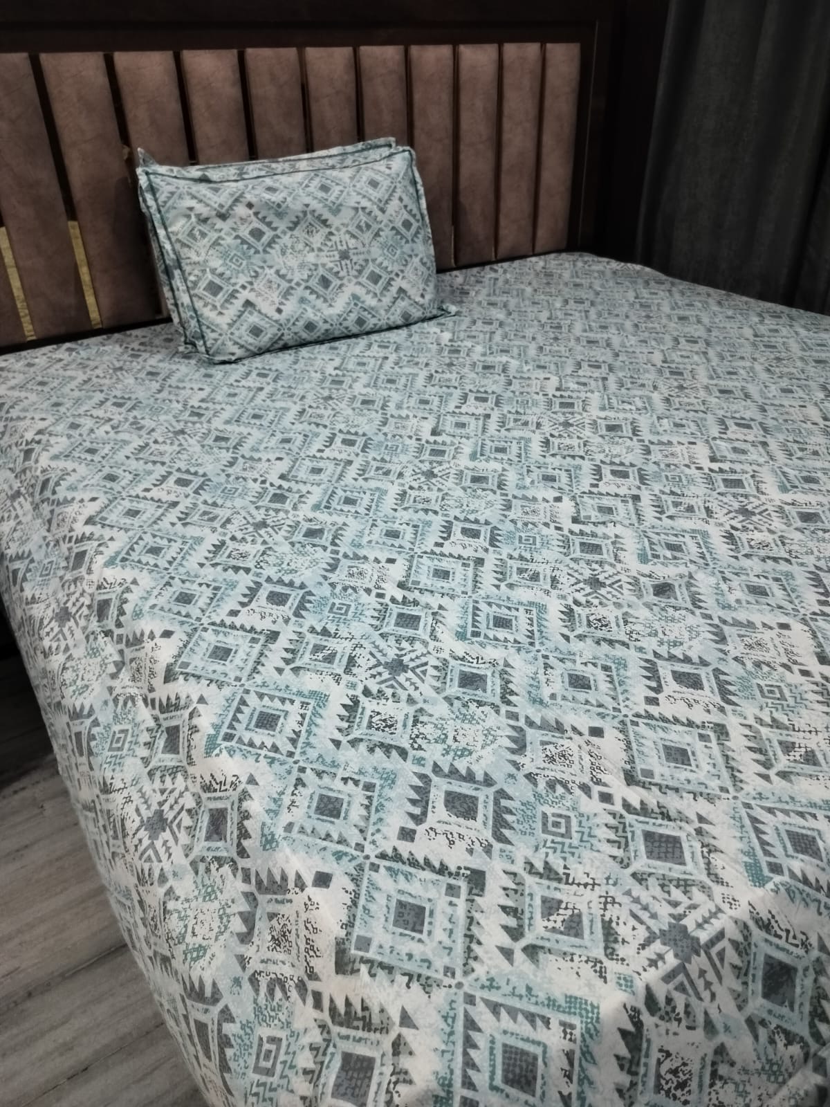 Blue Cotton Bedsheet