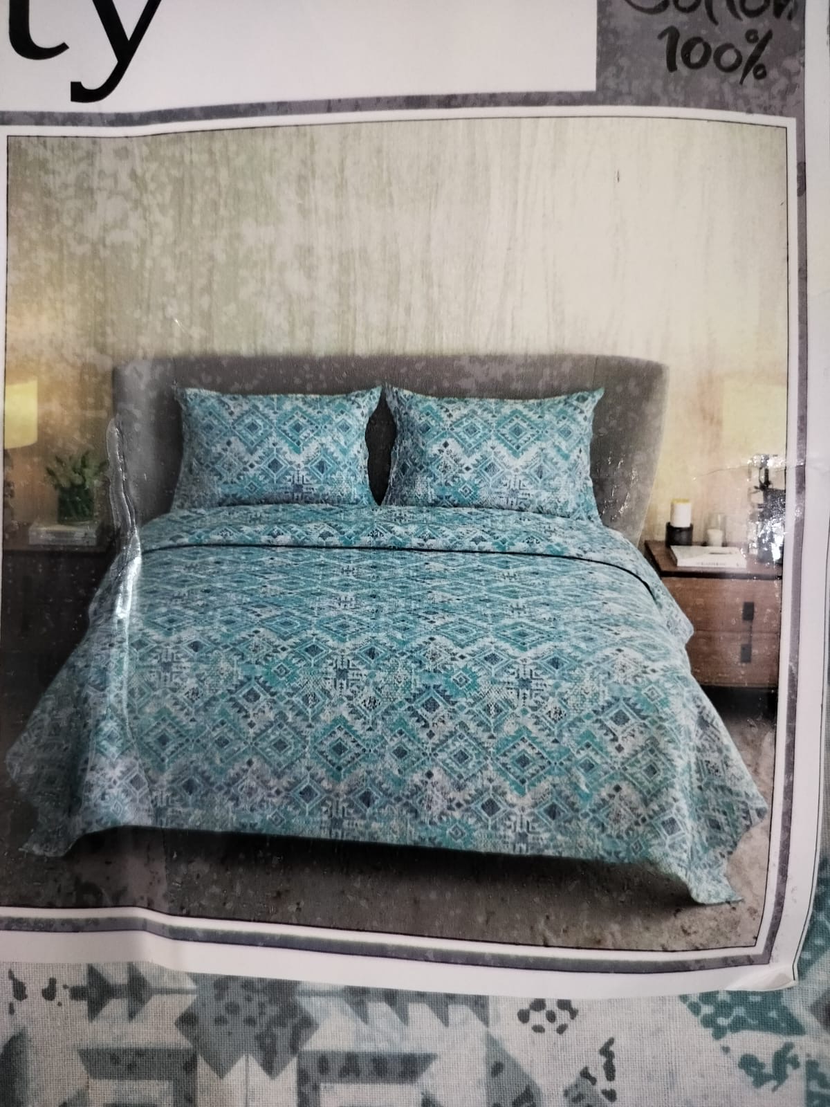 Blue Cotton Bedsheet